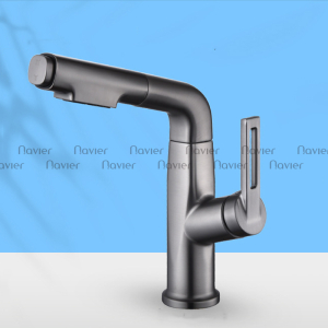 Vòi Lavabo Nóng Lạnh Đầu Dây Rút Thân Xoay 360° Navier NV-700