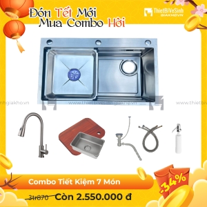 Combo Chậu Chén Siêu Tiết Kiệm 7 Món Navier CBF05