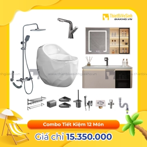 Combo Trọn Bộ Thiết Bị Phòng Tắm 12 Món Tiết Kiệm Navier CBPT0032