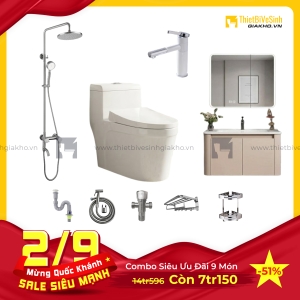 Combo Trọn Bộ Thiết Bị Phòng Tắm 12 Món Tiết Kiệm Navier CBPT0031