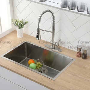 Vòi rửa chén lạnh lò xo kép đồng thau Navier NV-213T