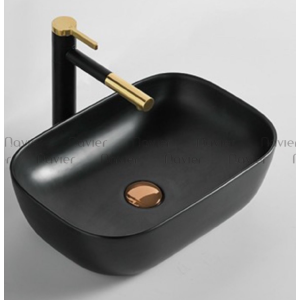 Chậu Lavabo Đặt Bàn Màu Đen Cao Cấp Navier NV-435D