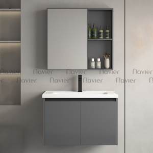 Siêu Sale Thanh Lý Tủ Lavabo Nhựa PVC Với Tủ Gương Nhôm nNavier NV-G03D-60