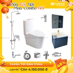 Combo Trọn Bộ Thiết Bị Phòng Tắm 9 Món Tiết Kiệm Navier CBPT004
