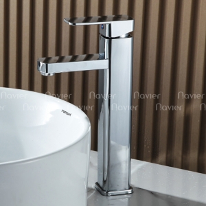 Vòi Lavabo Lạnh Vuông Đồng Thau Mạ Crome Cao Cấp Navier NV-703L30