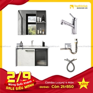 Combo Bộ Tủ Chậu Lavabo Siêu Tiết Kiệm Cao Cấp Navier CBTL03