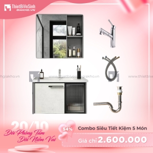 Combo Bộ Tủ Chậu Lavabo Siêu Tiết Kiệm Cao Cấp Navier CBTL03