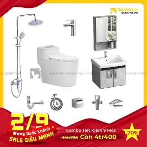 Combo Trọn Bộ Thiết Bị Phòng Tắm 9 Món Tiết Kiệm Navier CBPT007