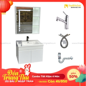 Combo Bộ Tủ Chậu Lavabo Siêu Tiết Kiệm Cao Cấp Navier CBTL07