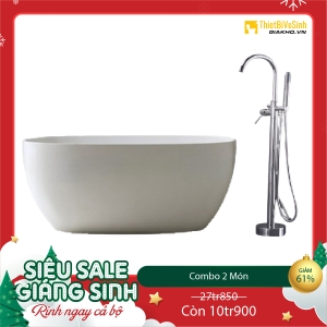 Combo Bồn Tắm Hình Oval Kèm Củ Sen Tắm Cao Cấp Navier CBBT03