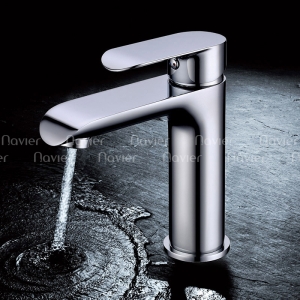 Vòi Lavabo Nóng Lạnh Inox 304 Đúc Nguyên Khối Navier NV-753