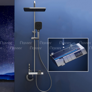 Sen Cây Tắm Đứng Nóng Lạnh Dạng Phím Đàn Có Led Hiển Thị Nhiệt Độ Navier NV-873