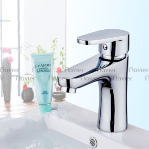 Vòi Lavabo Nóng Lạnh Đồng Thau Mạ Crome Chuẩn Cao Cấp Navier NV-8112CR