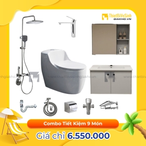 Combo Trọn Bộ Thiết Bị Phòng Tắm 9 Món Tiết Kiệm Navier CBPT009
