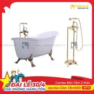 Combo Bồn Tắm Chân Rồng Kèm  Sen Cây Đặt Sàn Cao Cấp Navier CBBT04