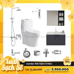Combo Trọn Bộ Thiết Bị Phòng Tắm 9 Món Tiết Kiệm Navier CBPT004