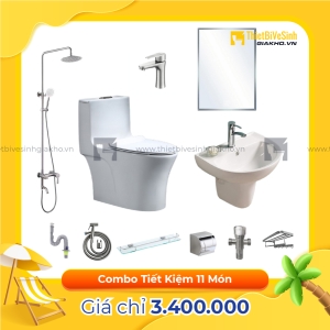 Combo Trọn Bộ Thiết Bị Phòng Tắm 11 Món Tiết Kiệm Navier CBPT001