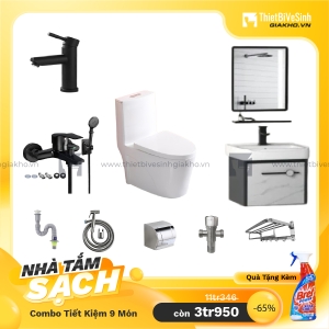 Combo Trọn Bộ Thiết Bị Phòng Tắm 9 Món Tiết Kiệm Navier CBPT0077