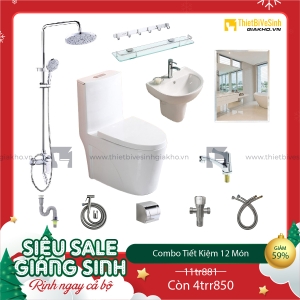Combo Trọn Bộ Thiết Bị Phòng Tắm 12 Món Tiết Kiệm Navier CBPT0014