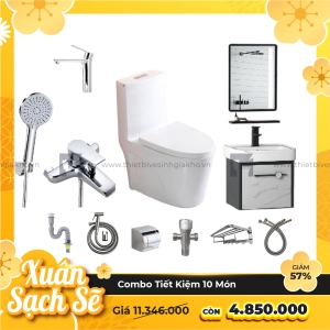 Combo Trọn Bộ Thiết Bị Phòng Tắm 9 Món Tiết Kiệm Navier CBPT0077