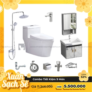Combo Trọn Bộ Thiết Bị Phòng Tắm 9 Món Tiết Kiệm Navier CBPT007