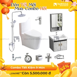 Combo Trọn Bộ Thiết Bị Phòng Tắm 9 Món Tiết Kiệm Navier CBPT007