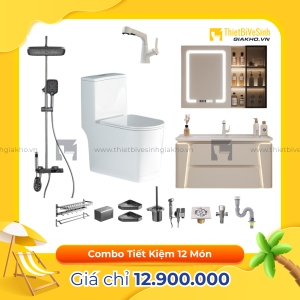 Combo Trọn Bộ Thiết Bị Phòng Tắm 12 Món Tiết Kiệm Navier CBPT0031