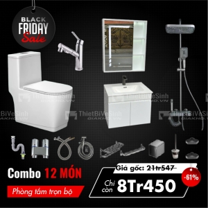 Combo Trọn Bộ Thiết Bị Phòng Tắm 12 Món Tiết Kiệm Navier CBPT0026