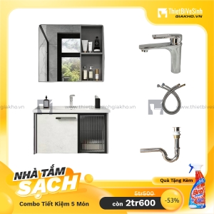 Combo Bộ Tủ Chậu Lavabo Siêu Tiết Kiệm Cao Cấp Navier CBTL03