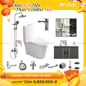 Combo Trọn Bộ Thiết Bị Phòng Tắm 12 Món Tiết Kiệm CBPT0036
