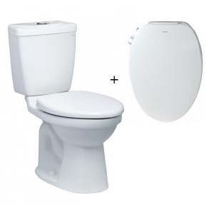 Bồn Cầu 2 Khối Nắp Rửa Cơ Chính Hãng Caesar CD1325/TAF060