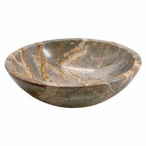 Chậu Lavabo Đá Tự Nhiên Vàng Thanh Hóa Dáng Tròn Mỏng Cao Cấp Navier NV-DK30