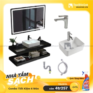 Combo Kệ Đá 2 Tầng Đen Vân Vàng Chống Trầy Siêu Tiết Kiệm Navier CBPT0061