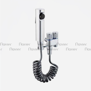 Bộ Vòi Xịt Nhà Vệ SInh Tăng Áp Kèm Van T Cao Cấp Navier NV-313