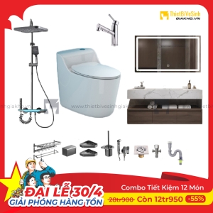 Combo Trọn Bộ Thiết Bị Phòng Tắm 12 Món Tiết Kiệm Navier CBPT0030