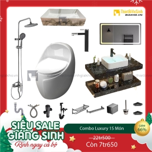 Combo Trọn Bộ Thiết Bị Phòng Tắm 15 Món Tiết Kiệm CBPT0023