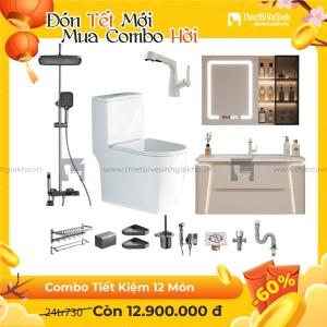 Combo Trọn Bộ Thiết Bị Phòng Tắm 12 Món Tiết Kiệm Navier CBPT0031