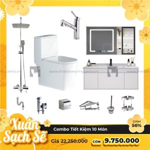 Combo Trọn Bộ Thiết Bị Phòng Tắm Tiết Kiệm Navier CBPT0074
