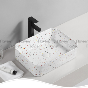 Lavabo Đặt Bàn Hình Chữ Nhật Ngũ Sắc Navier NV-425NS