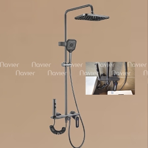 Sen Cây Tắm Đứng Nóng Lạnh Đồng Thau Mạ PVD Cao Cấp Navier NV-981