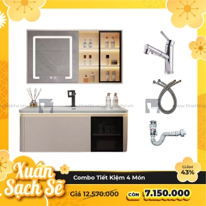 Combo Bộ Tủ Chậu Lavabo Siêu Tiết Kiệm Cao Cấp Navier CBTL05