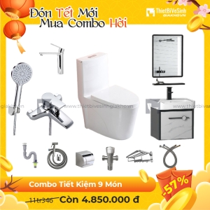 Combo Trọn Bộ Thiết Bị Phòng Tắm 9 Món Tiết Kiệm Navier CBPT0077
