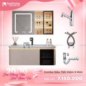 Combo Bộ Tủ Chậu Lavabo Siêu Tiết Kiệm Cao Cấp Navier CBTL05