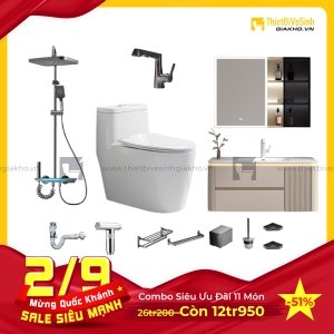 Combo Trọn Bộ Thiết Bị Phòng Tắm 11 Món Tiết Kiệm Navier CBPT0078