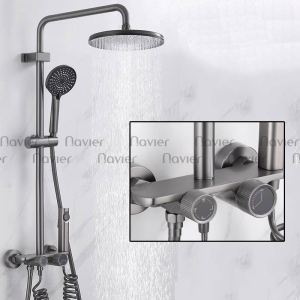 Sen Cây Tắm Nóng Lạnh Đồng Thau Núm Xoay Điều Chỉnh Navier NV-831X