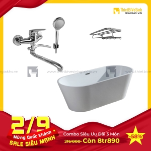 Combo Bồn Tắm Hình Oval Cao Cấp Navier CBBT05