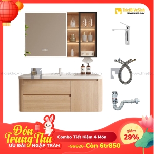 Combo Bộ Tủ Chậu Lavabo Siêu Tiết Kiệm Cao Cấp Navier CBTL06