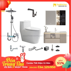 Combo Trọn Bộ Thiết Bị Phòng Tắm 11 Món Tiết Kiệm Navier CBPT0078