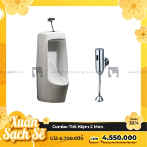 Combo Bồn Tiểu Van Xả Cảm Ứng Siêu Tiết Kiệm Navier CBT03