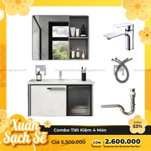 Combo Bộ Tủ Chậu Lavabo Siêu Tiết Kiệm Cao Cấp Navier CBTL03